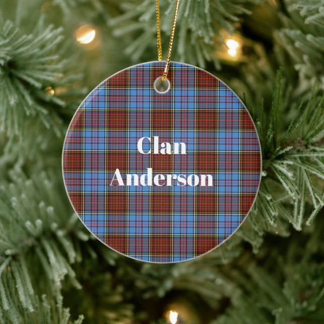 Ornamento De Cerâmica Clan Anderson Modern Tartan (Árvore)