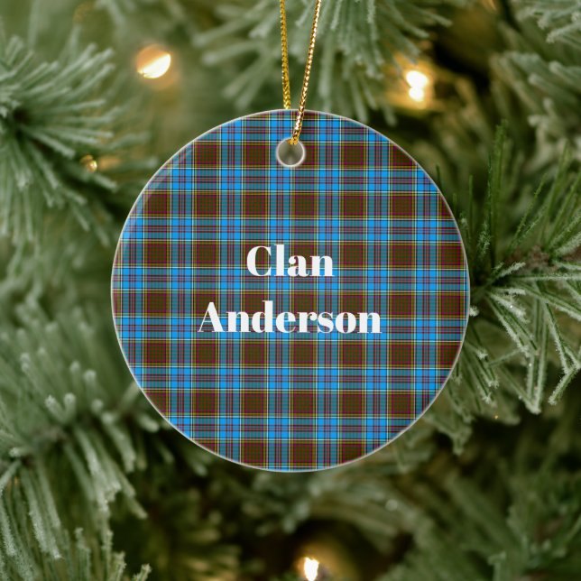 Ornamento De Cerâmica Clan Anderson Tartan (Árvore)
