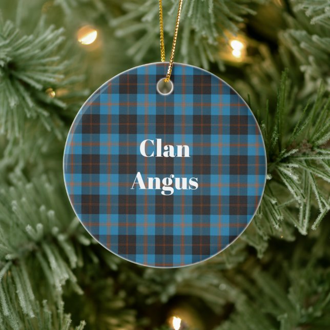 Ornamento De Cerâmica Clan Angus Antigo Tartan (Árvore)