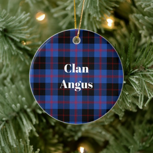 Ornamento De Cerâmica Clan Angus Modern Tartan (Árvore)