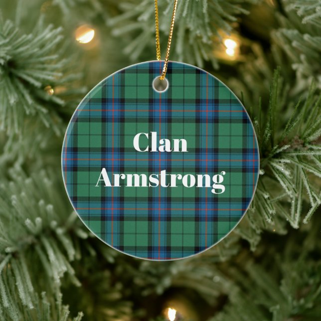 Ornamento De Cerâmica Clan Armstrong Antigo Tartan (Árvore)