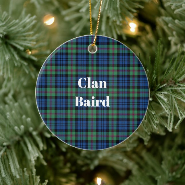 Ornamento De Cerâmica Clan Baird Ancient Tartan (Árvore)