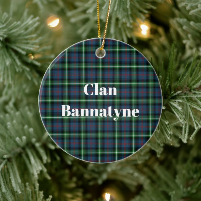 Ornamento De Cerâmica Clan Bannatyne Tartan (Árvore)