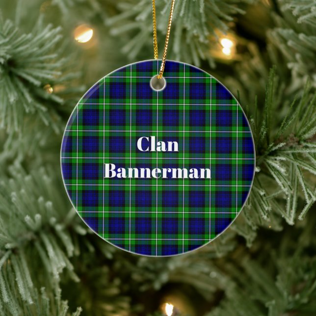Ornamento De Cerâmica Clan Bannerman Tartan (Árvore)