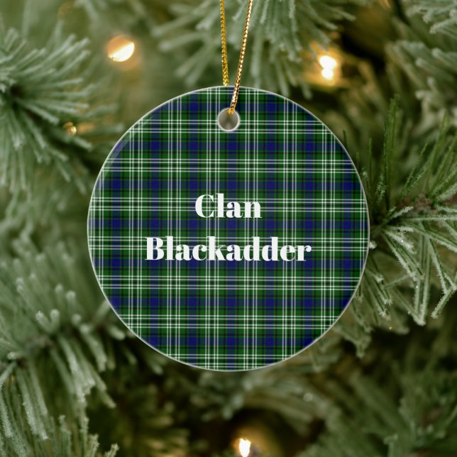 Ornamento De Cerâmica Clan Blackadder Tartan (Árvore)