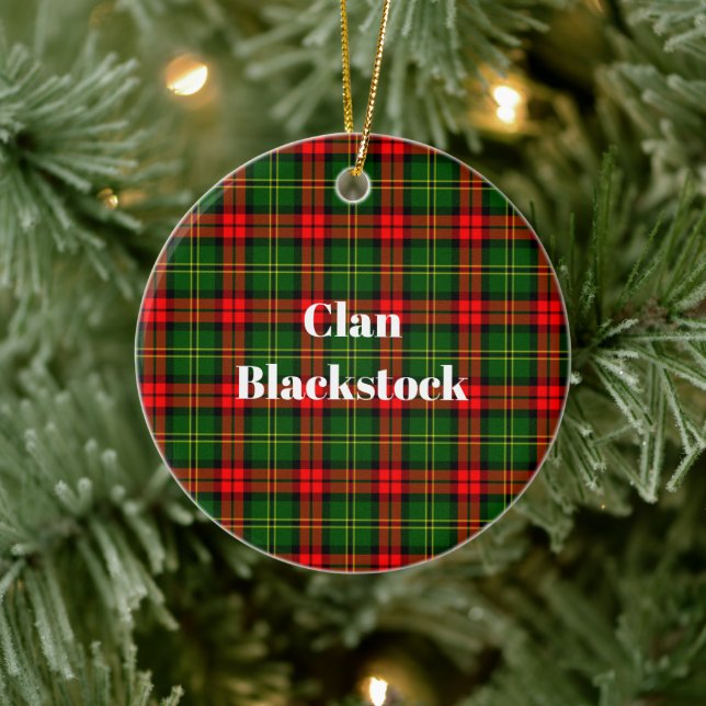 Ornamento De Cerâmica Clan Blackstock Tartan (Árvore)