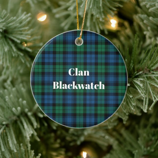 Ornamento De Cerâmica Clan Blackwatch Antigo Tartan (Árvore)