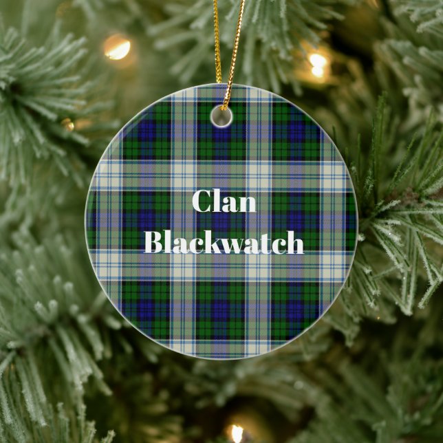 Ornamento De Cerâmica Clan Blackwatch Dress Modern Tartan (Árvore)