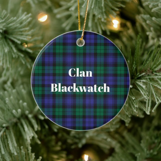 Ornamento De Cerâmica Clan Blackwatch Modern Tartan (Árvore)