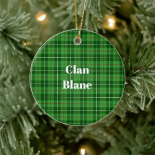 Ornamento De Cerâmica Clan Blane Tartan