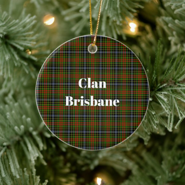 Ornamento De Cerâmica Clan Brisbane Tartan (Árvore)