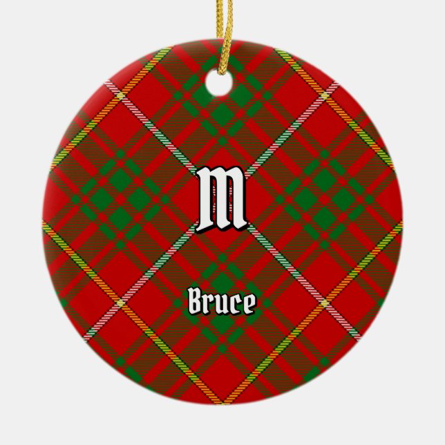 Ornamento De Cerâmica Clan Bruce Tartan (Frente)