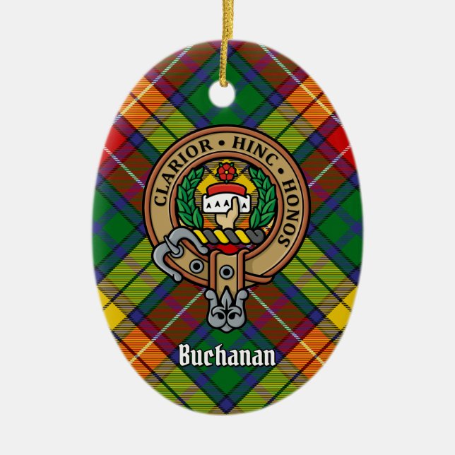 Ornamento De Cerâmica Clan Buchanan Crest (Frente)
