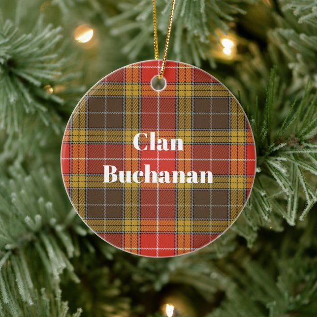Ornamento De Cerâmica Clan Buchanan Old Set Weathered Tartan (Árvore)