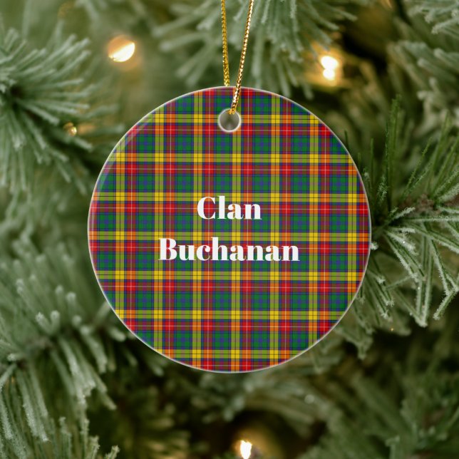 Ornamento De Cerâmica Clan Buchanan Tartan (Árvore)