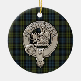 Ornamento De Cerâmica Clan Campbell Crest & Tartan