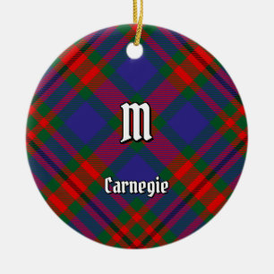 Ornamento De Cerâmica Clan Carnegie Tartan