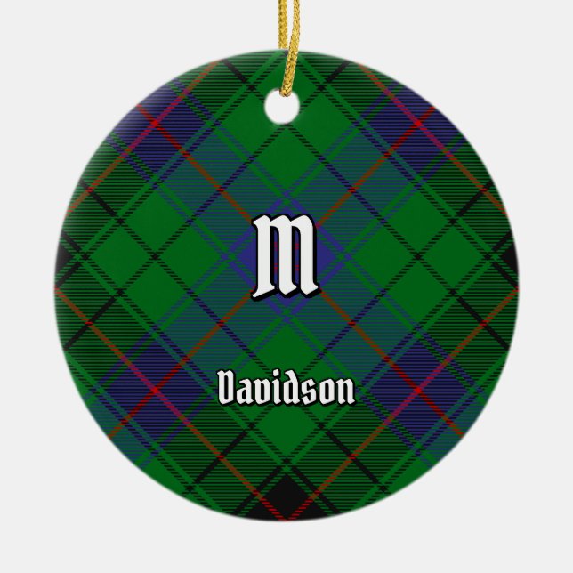 Ornamento De Cerâmica Clan Davidson Tartan (Frente)