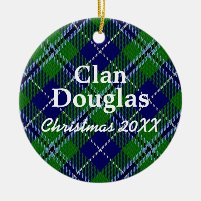 Ornamento De Cerâmica Clan Douglas Scottish Tartan (Frente)