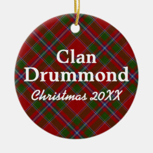 Ornamento De Cerâmica Clan Drummond Scottish Tartan