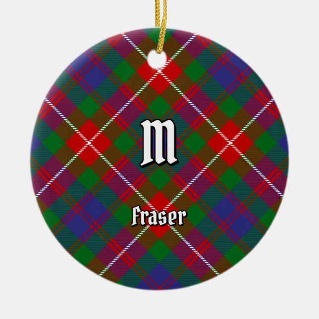 Ornamento De Cerâmica Clan Fraser de Lovat Tartan (Frente)