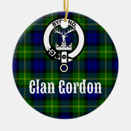 Ornamento De Cerâmica Clan Gordon Tartan Crest