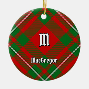 Ornamento De Cerâmica Clan Gregor Tartan Cerâmica Ornament