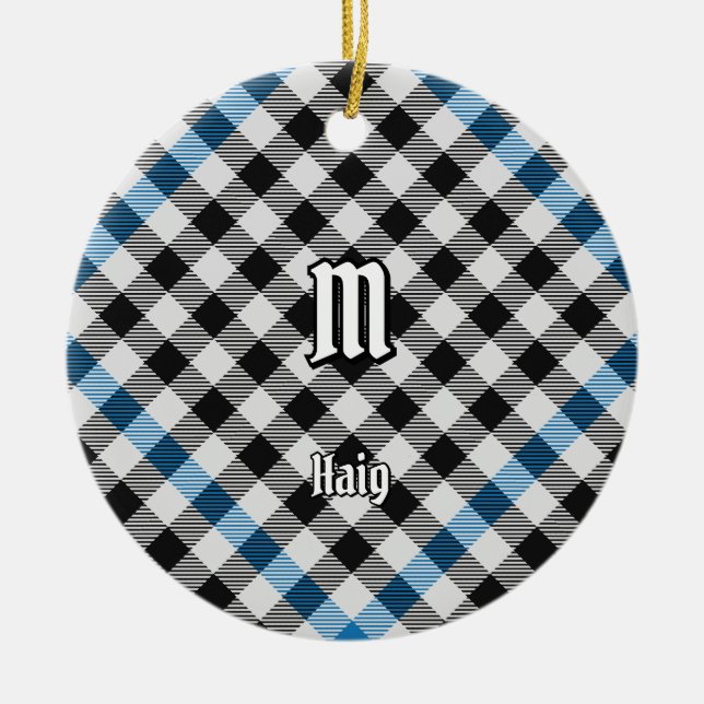 Ornamento De Cerâmica Clan Haig Check Tartan (Frente)