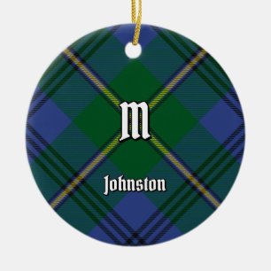 Ornamento De Cerâmica Clan Johnston Tartan Cerâmica
