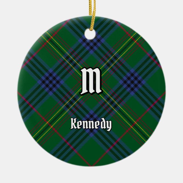 Ornamento De Cerâmica Clan Kennedy Tartan (Frente)