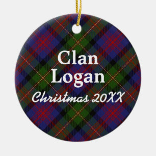 Ornamento De Cerâmica Clan Logan Scottish Tartan