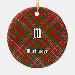 Ornamento De Cerâmica Clan MacAlister Tartan Cerâmica Ornament