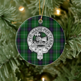 Ornamento De Cerâmica Clan MacDonald do Isles Crest & Tartan