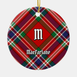 Ornamento De Cerâmica Clan MacFarlane Red Tartan