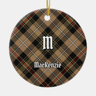Ornamento De Cerâmica Clan MacKenzie caçando Brown Tartan