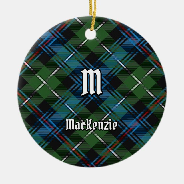 Ornamento De Cerâmica Clan MacKenzie Tartan Cerâmica (Frente)