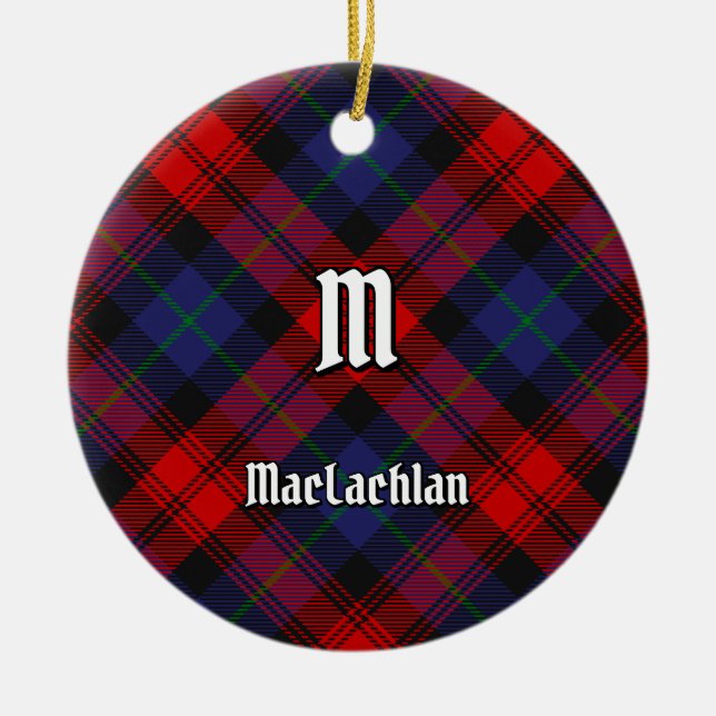 Ornamento De Cerâmica Clan MacLachlan Tartan (Frente)