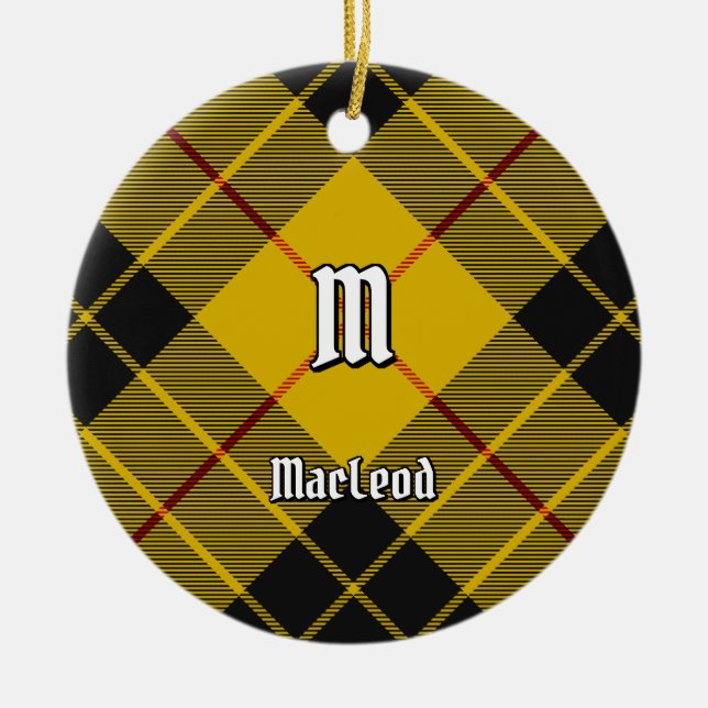 Ornamento De Cerâmica Clan Macleod de Lewis Tartan (Frente)