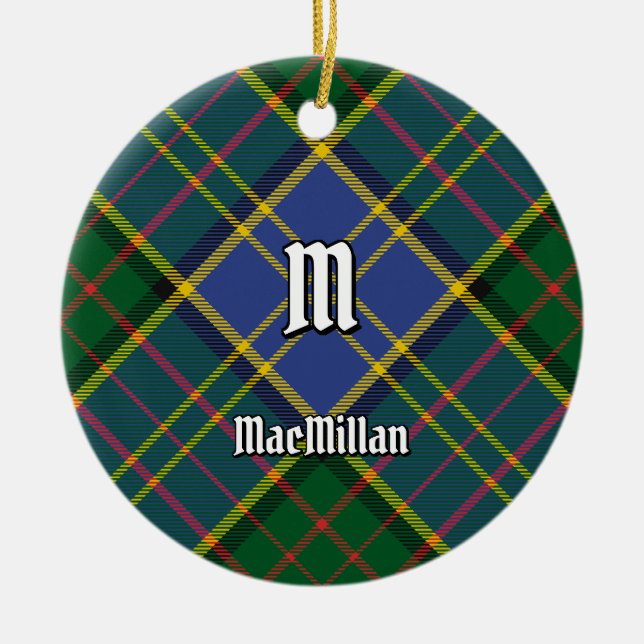 Ornamento De Cerâmica Clan MacMillan caçando Tartan (Frente)