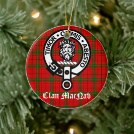 Ornamento De Cerâmica Clan MacNab Crest Crachá e Tartan Personalizado