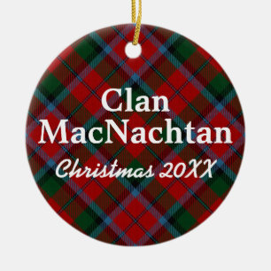 Ornamento De Cerâmica Clan MacNachtan Scottish Tartan