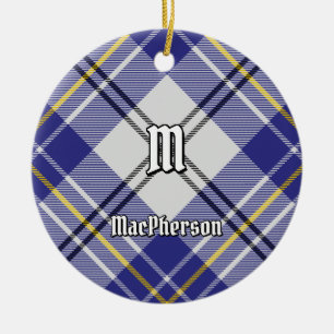 Ornamento De Cerâmica Clan MacPherson Blue Dress Tartan Cerâmica