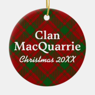 Ornamento De Cerâmica Clan MacQuarrie Scottish Tartan