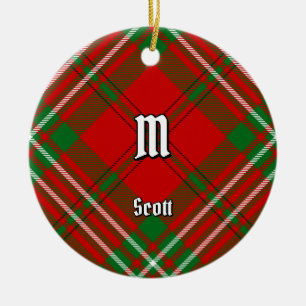 Ornamento De Cerâmica Clan Scott Red Tartan Cerâmica Ornament