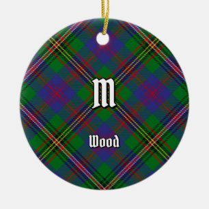 Ornamento De Cerâmica Clan Wood Tartan