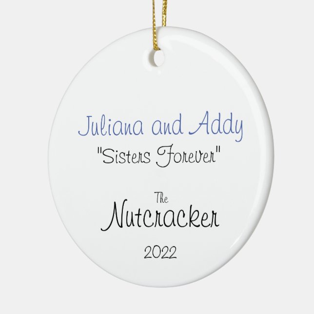 Ornamento De Cerâmica Clara e Party Girl personalizadas (Esquerda)