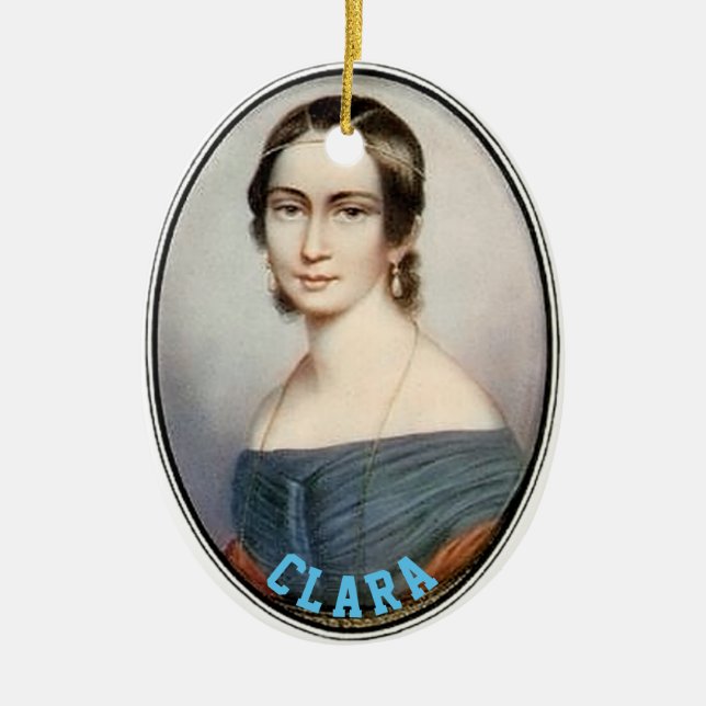 Ornamento De Cerâmica Clara Schumann (1838) (Frente)