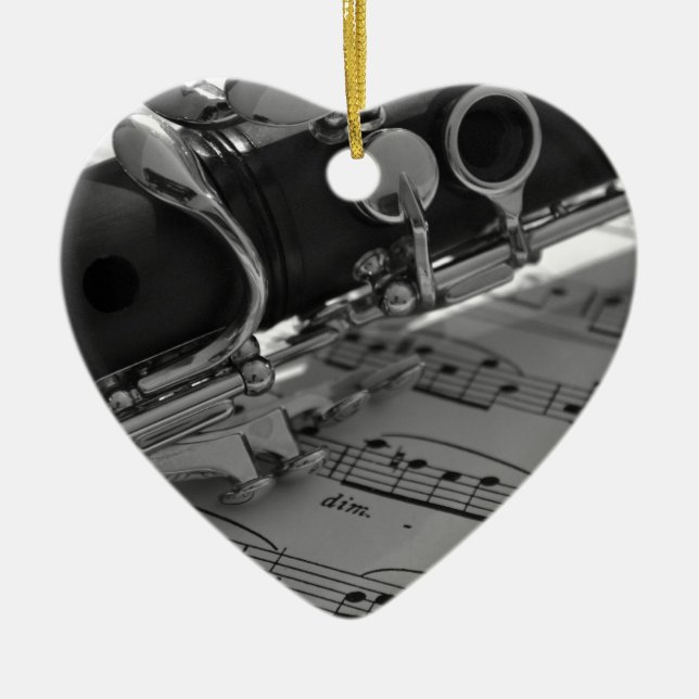 Ornamento De Cerâmica Clarinet (Frente)