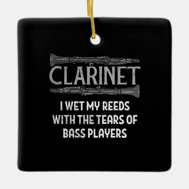 Ornamento De Cerâmica Clarinet (Frente)