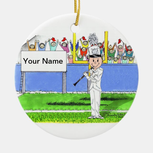 Ornamento De Cerâmica Clarinet - Masculino (Frente)